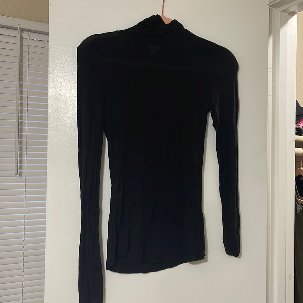 Tight black see through turtle neck